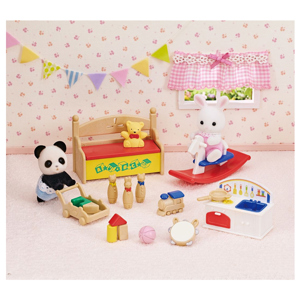 Sylvanian Families Baby's Toy Box - Snow Rabbit & Panda Babies